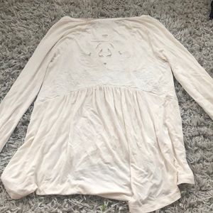 white/off white american eagle long sleeve shirt